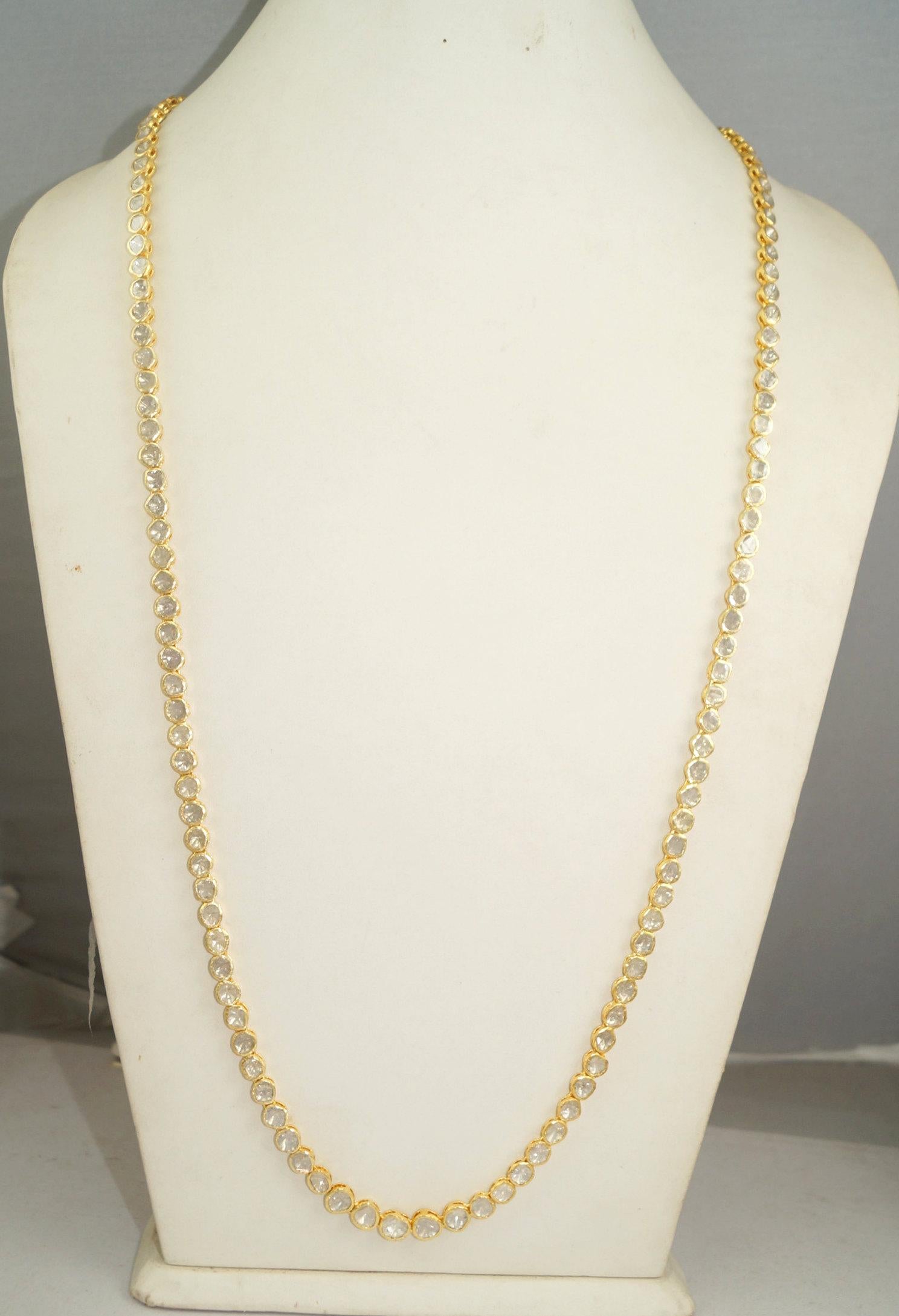Collar de plata de ley de una sola línea de 36