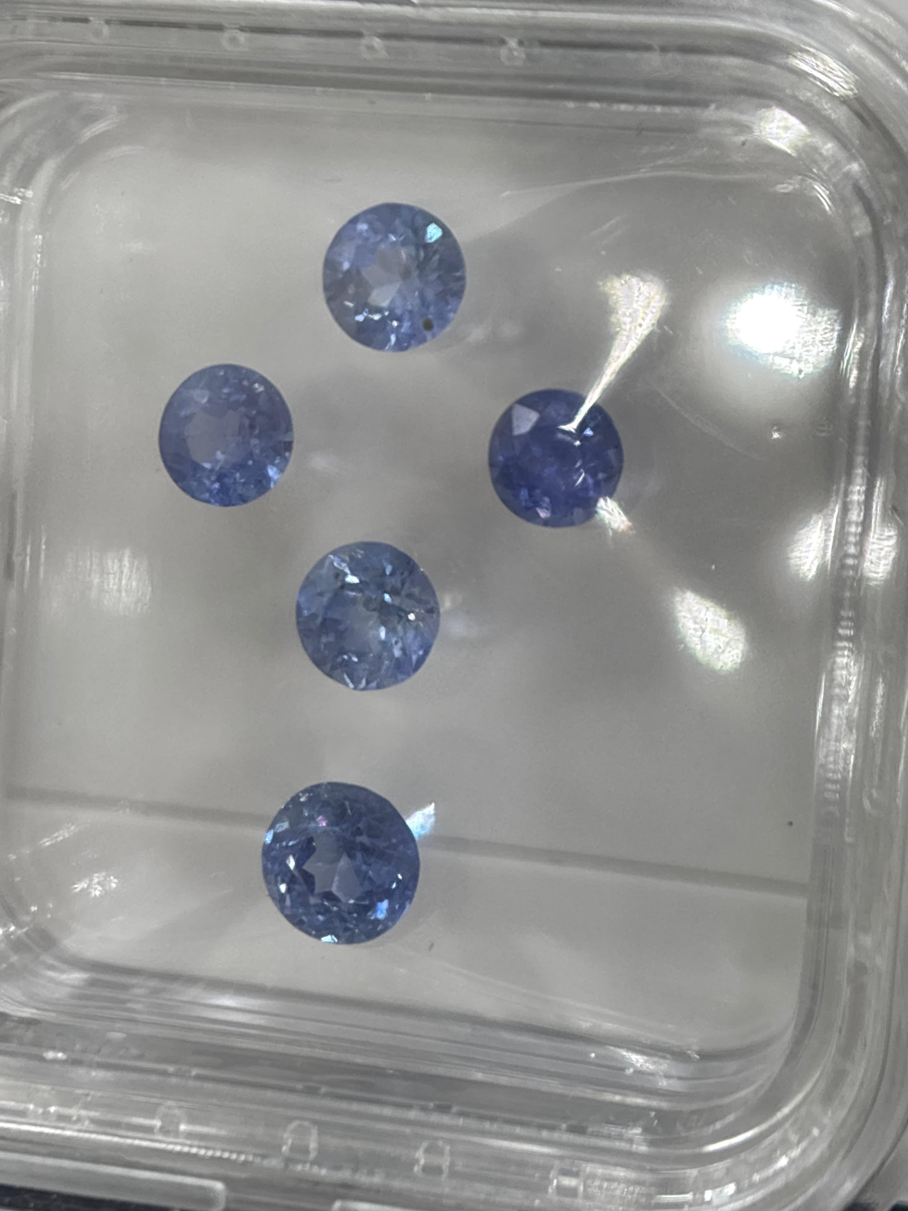 Saphir bleu naturel de Birmanie de 3,06 carats, non chauffé, taille ronde en vente 8