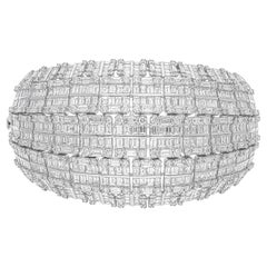 Bracciale a forma di cupola con diamante naturale da 31 carati SI/H Oro bianco 14 carati