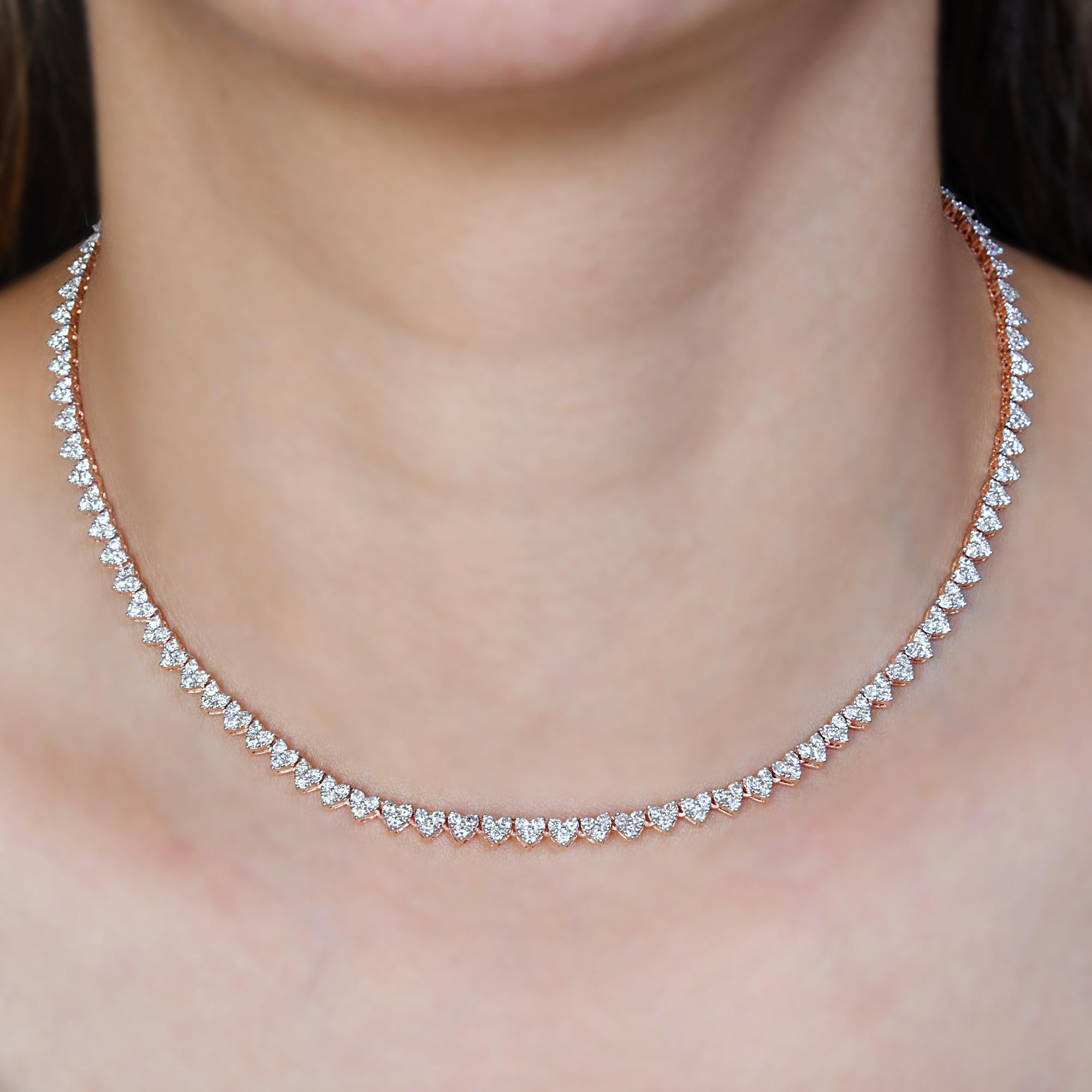 Natural 3.20Ct Diamond Heart Charm Chain Necklace 10K Rose Gold All Tariffs Paid
This necklace is a versatile and romantic accessory that can be worn for any occasion. Whether it's a special event or a casual outing, it effortlessly adds a touch of