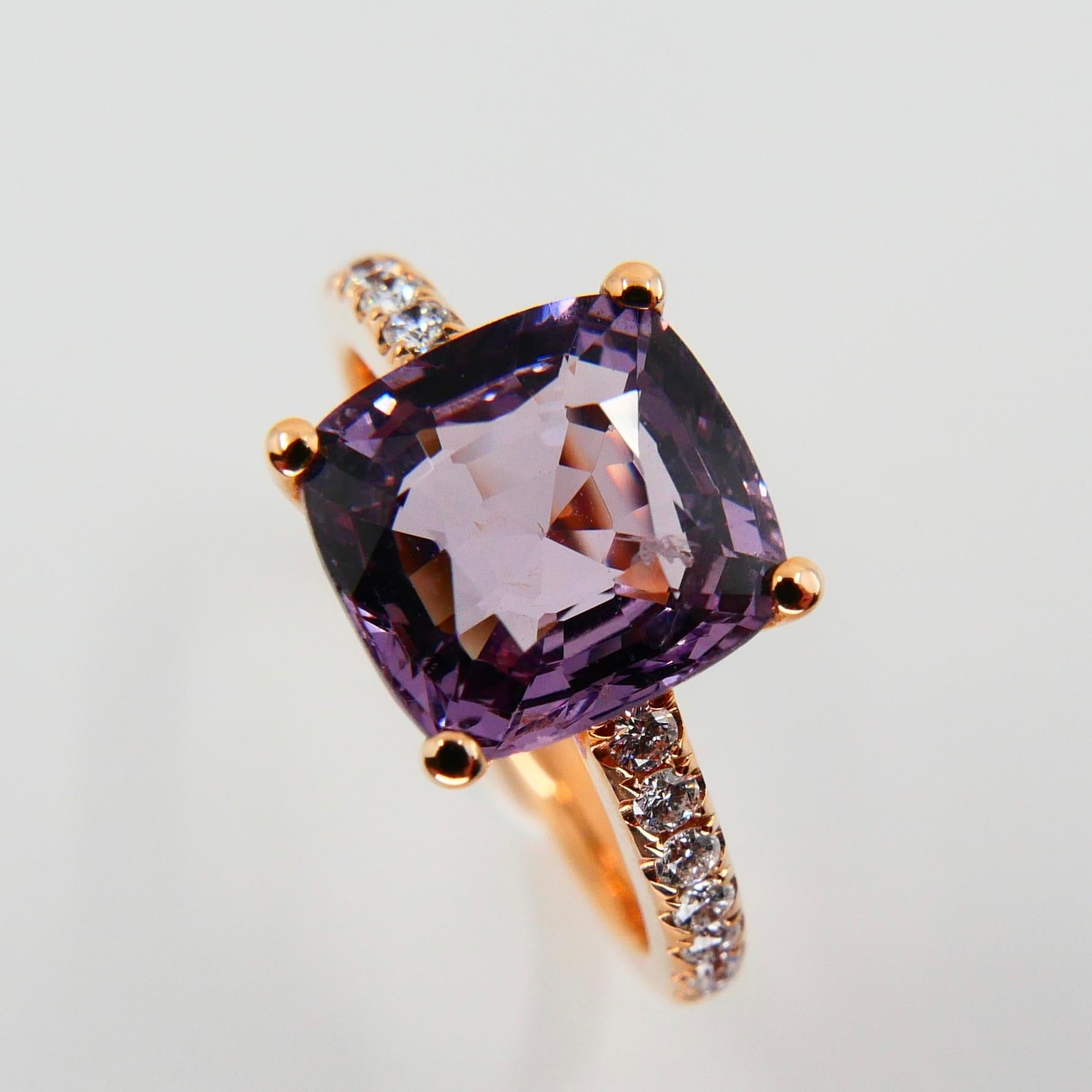 purple spinel engagement ring