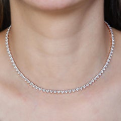 Natural 3.2Ct Diamond Heart Cluster 10K Rose Gold Chain Necklace Grandma Gift