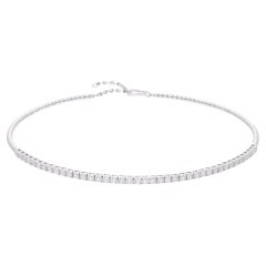 Collana girocollo con diamanti naturali da 3,30 carati SI/HI Gioielli in oro bianco 10 carati