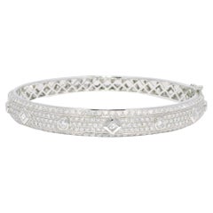 Nature 3,31 carati con diamante incastonato Pave 18 carati Bangle In magazzino