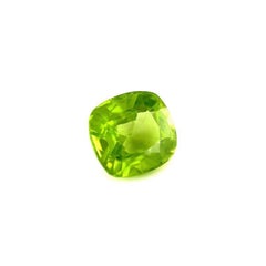 Natural 3.31ct Vivid Green Peridot Cushion Cut Loose Gem