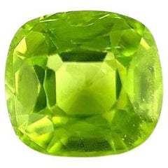 Natural 3.31ct Vivid Green Peridot Cushion Cut Loose Gem
