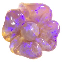 Natural 3.33 Ct Crystal Australian Opal Carved Opal mined by Sue Cooper
