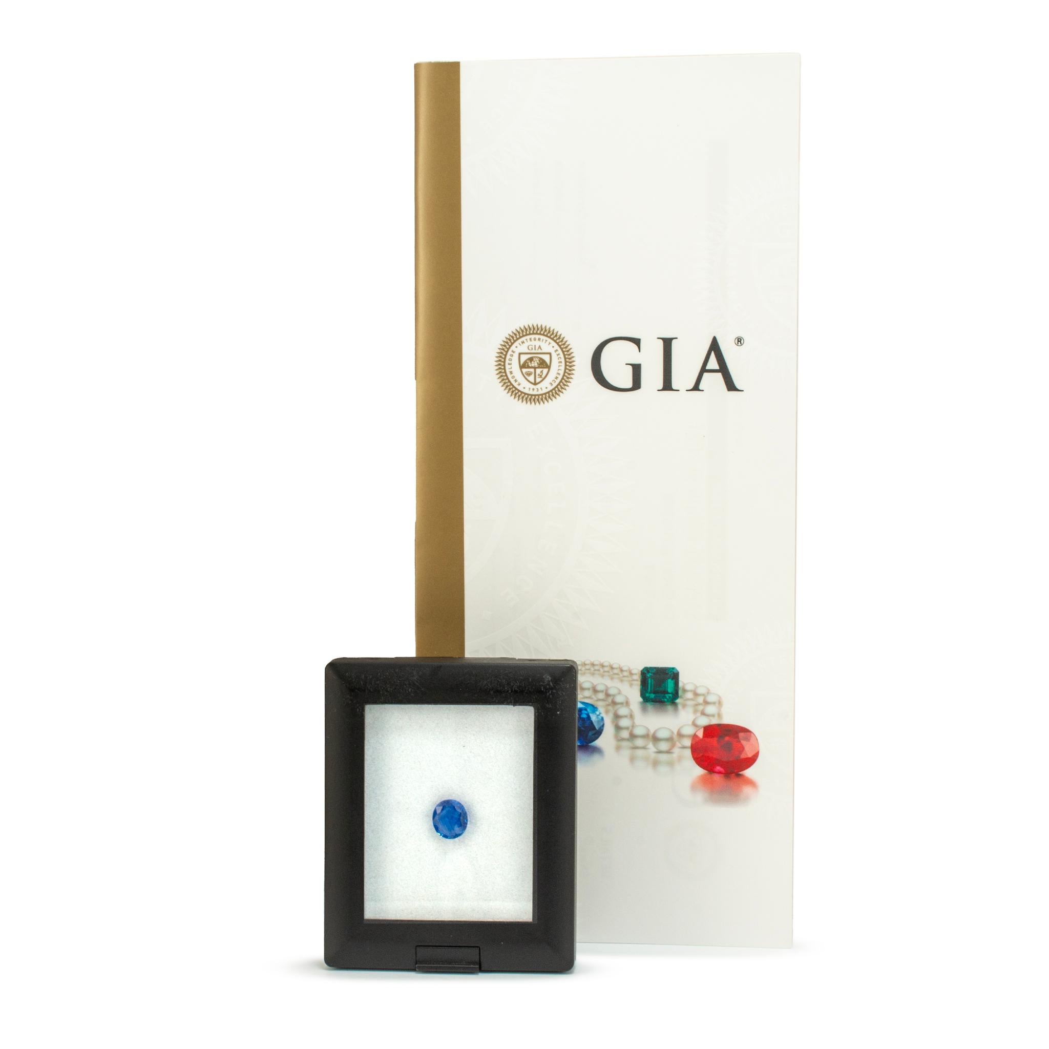 Zafiro suelto azul de Ceilán natural de 3,33 ct Gia talla ovalada de Sri Lanka en venta 1