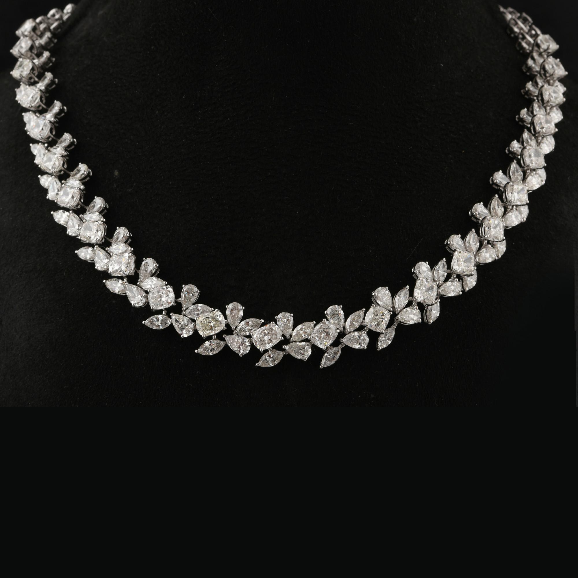 Cast from 14-karat gold, these exquisite necklace is handset with 33.51 carats of sparkling diamonds.

FOLLOW SPECTRUM JEWELS storefront to view the latest collection & exclusive pieces. Spectrum Jewels is proudly rated as a Top Seller on 1stdibs