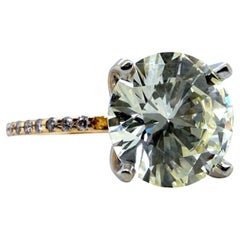 Natural 3.36 Carat Round Brilliant Cut Diamond Engagement Ring