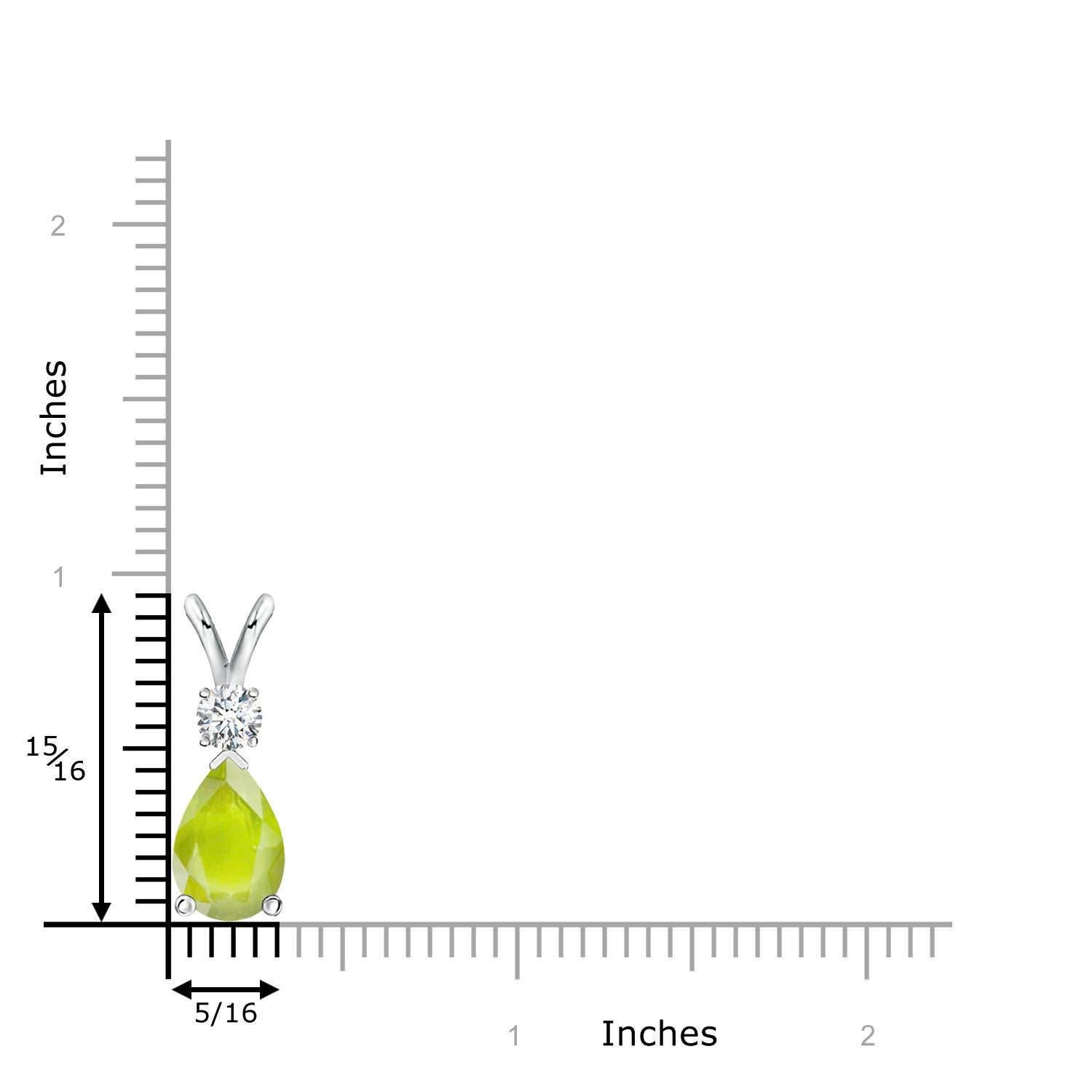 Moderno Ciondolo a goccia con peridoto naturale da 3,4 carati e diamante in platino in vendita