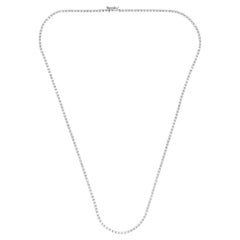 Collar de tenis de diamantes naturales de 3,40 quilates de oro blanco de 10k con claridad SI y color HI