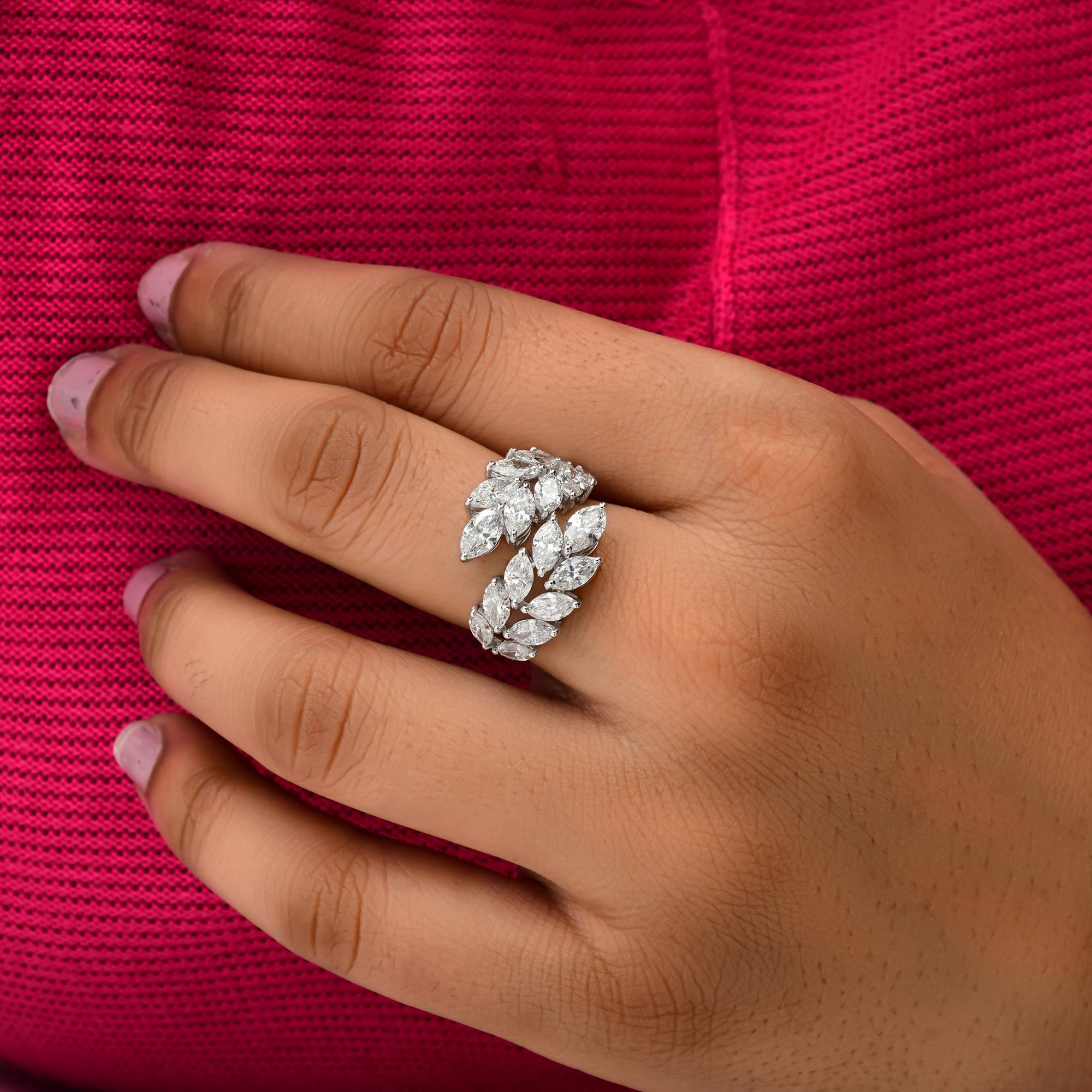 in vendita:  Anello a foglia con diamante naturale da 3,45 ct. in oro bianco 18 carati Regalo di nozze per donne 2