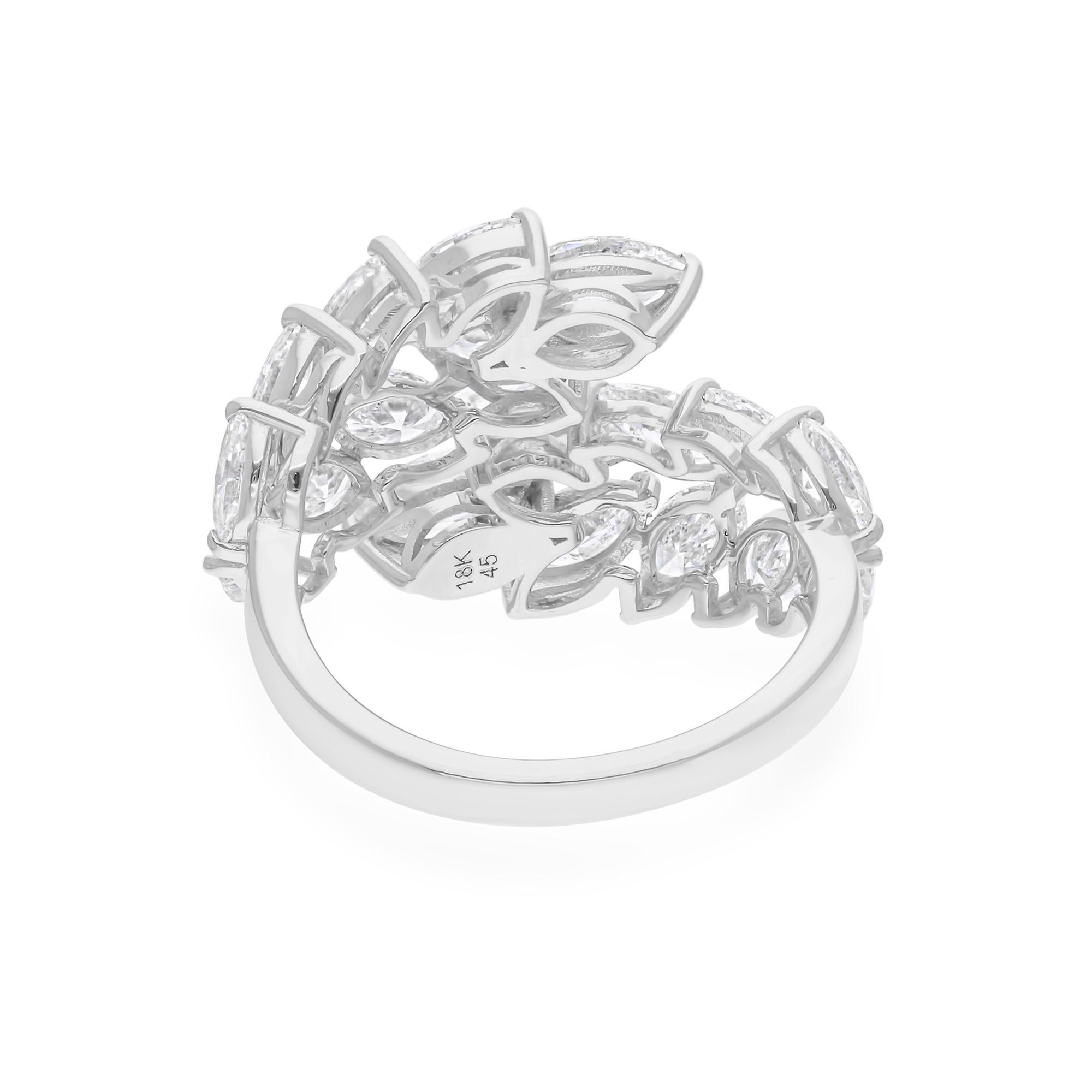 in vendita:  Anello a foglia con diamante naturale da 3,45 ct. in oro bianco 18 carati Regalo di nozze per donne 4