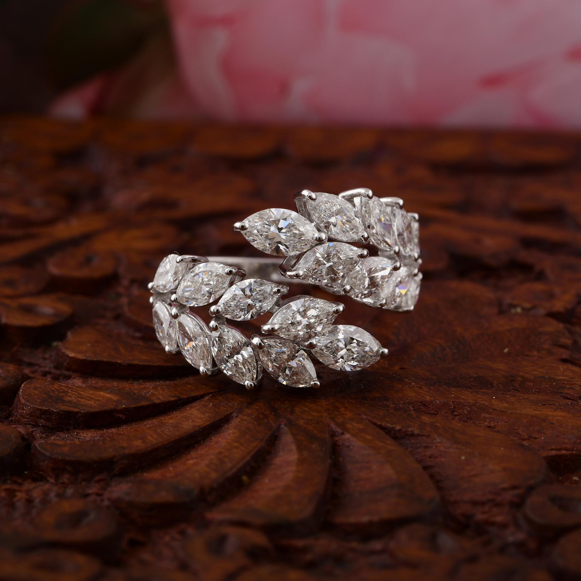 in vendita:  Anello a foglia con diamante naturale da 3,45 ct. in oro bianco 18 carati Regalo di nozze per donne 5