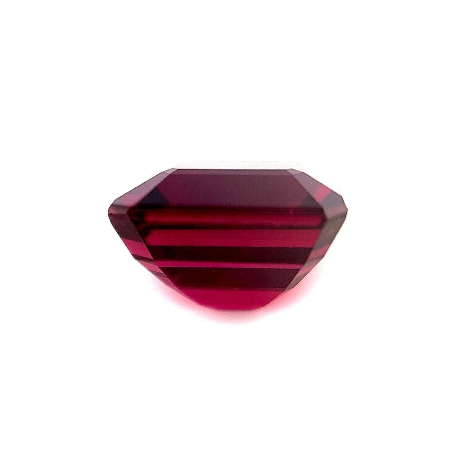 Women's or Men's Natural 3.54ct Purplish Pink Garnet Octagon Cut Loose Gem Madagascar VS