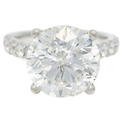 Anello di fidanzamento Nature da 3,61 carati con diamante rotondo taglio Brilliante da 18 carati In stock
