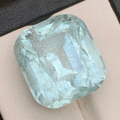 Natürlicher 36,23 Karat hellblauer Aquamarin im Kissenschliff, loser Edelstein für Anhänger