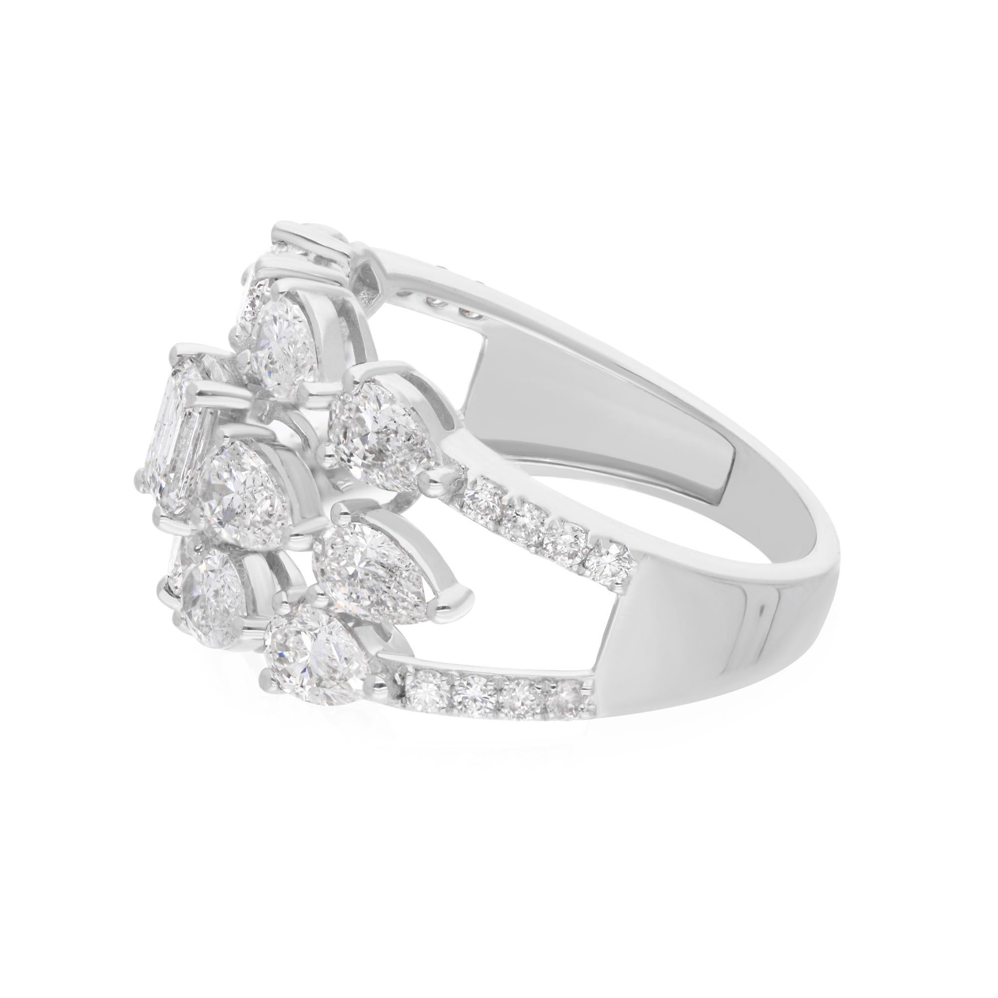 Cast from 18-karat gold, these exquisite ring is handset with 3.65 carats of sparkling diamonds.

The ring is a size 7 and may be resized to larger or smaller upon request. FOLLOW SPECTRUM JEWELS storefront to view the latest collection & exclusive