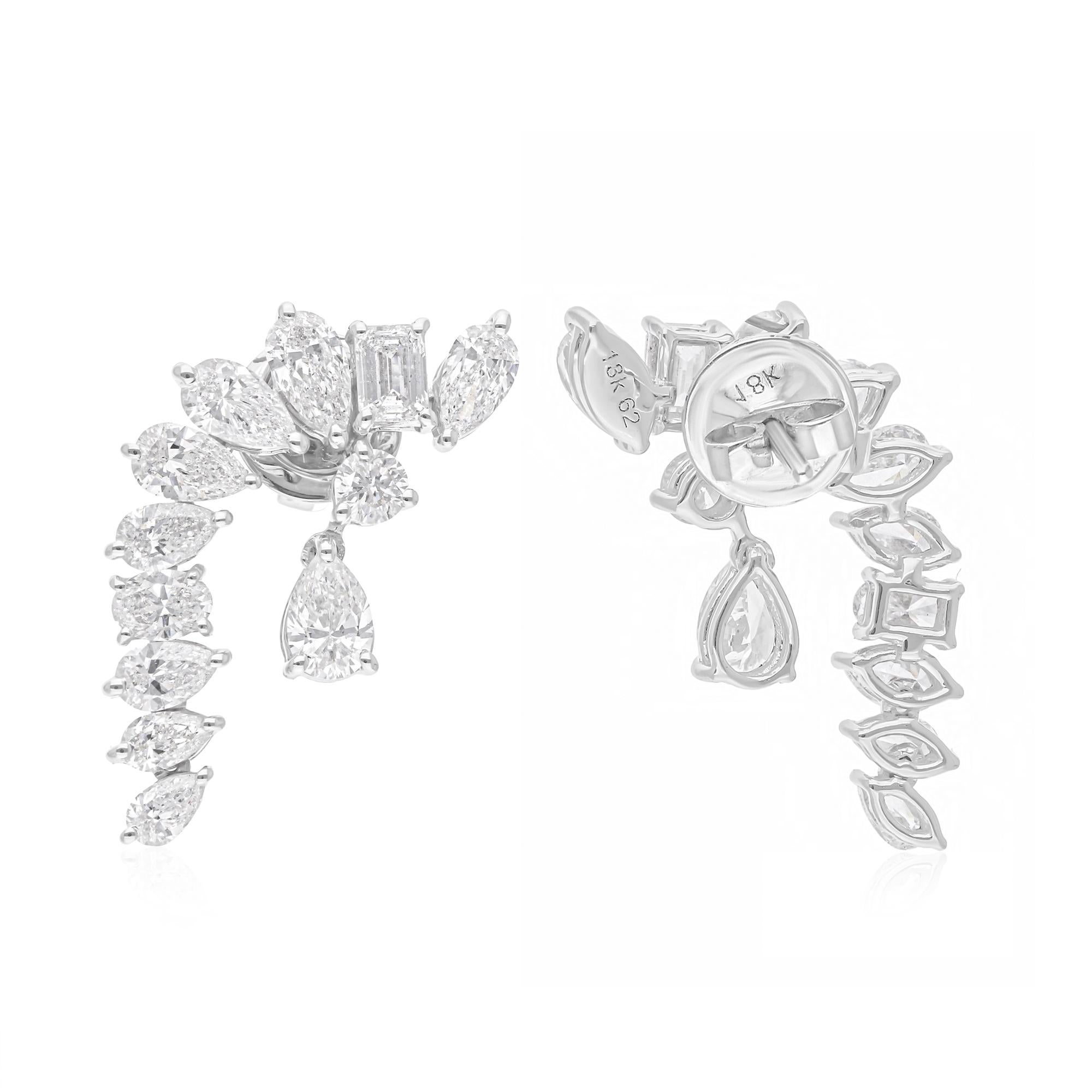 Cast from 18-karat gold, these exquisite earrings are handset with 3.70 carats of sparkling diamonds.

FOLLOW SPECTRUM JEWELS storefront to view the latest collection & exclusive pieces. Spectrum Jewels is proudly rated as a Top Seller on 1stdibs