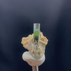 Natural 3.70 Gram Beauteous Elongated Tri Color Tourmaline with Mica