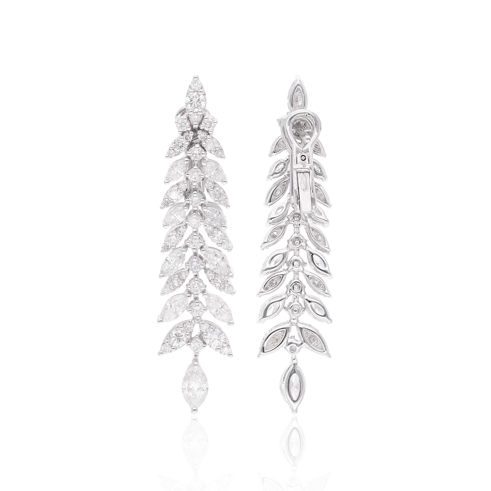 Código del Artículo :- SEE-13358
Peso bruto :- 10.42 gm
Oro Blanco 18 Kilates Peso :- 9.67 gm
Peso Diamante Natural :- 3.75 Ct.  ( CLARIDAD MEDIA DEL DIAMANTE SI1-SI2 Y COLOR H-I )
Tamaño de los pendientes :- 45 x 10 mm aprox.

✦