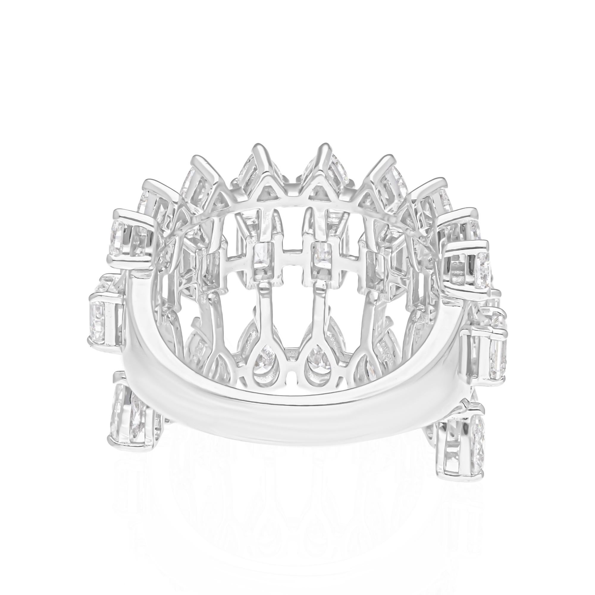 Cast from 18-karat gold, these exquisite ring is handset with 3.75 carats of sparkling diamonds.

FOLLOW SPECTRUM JEWELS storefront to view the latest collection & exclusive pieces. Spectrum Jewels is proudly rated as a Top Seller on 1stdibs with 5