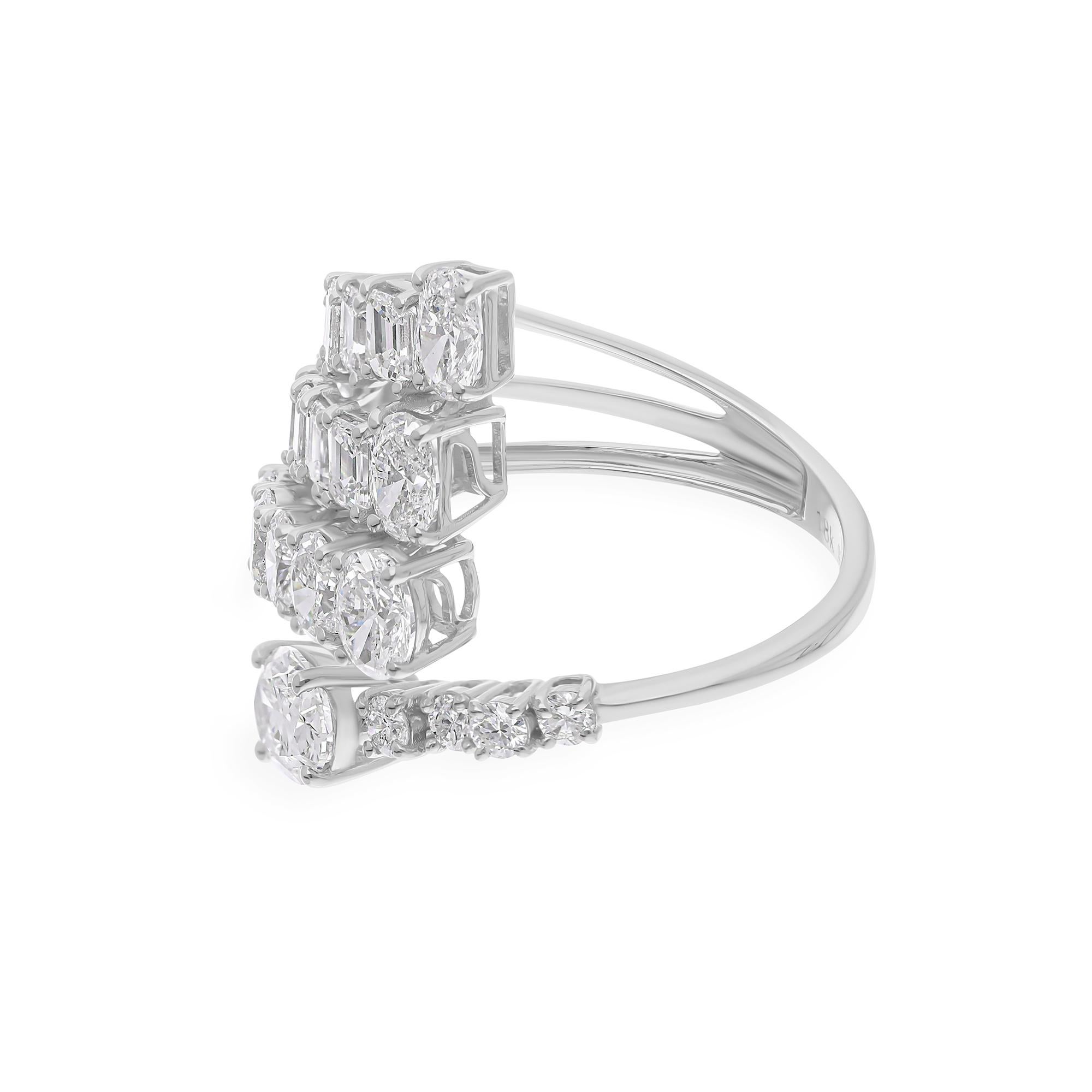 Cast from 18-karat gold, these exquisite ring is handset with 3.76 carats of sparkling diamonds.

The ring is a size 7 US and may be resized to larger or smaller upon request. FOLLOW SPECTRUM JEWELS storefront to view the latest collection &