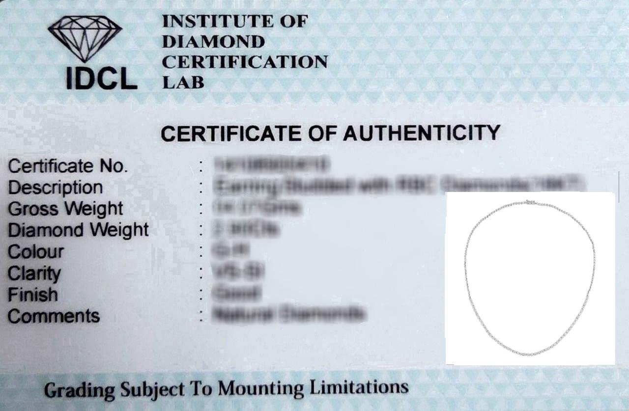 Collana a catena con diamanti naturali da 3,81 carati SI/H in oro bianco 14 carati Gioielli di pregio in vendita 1