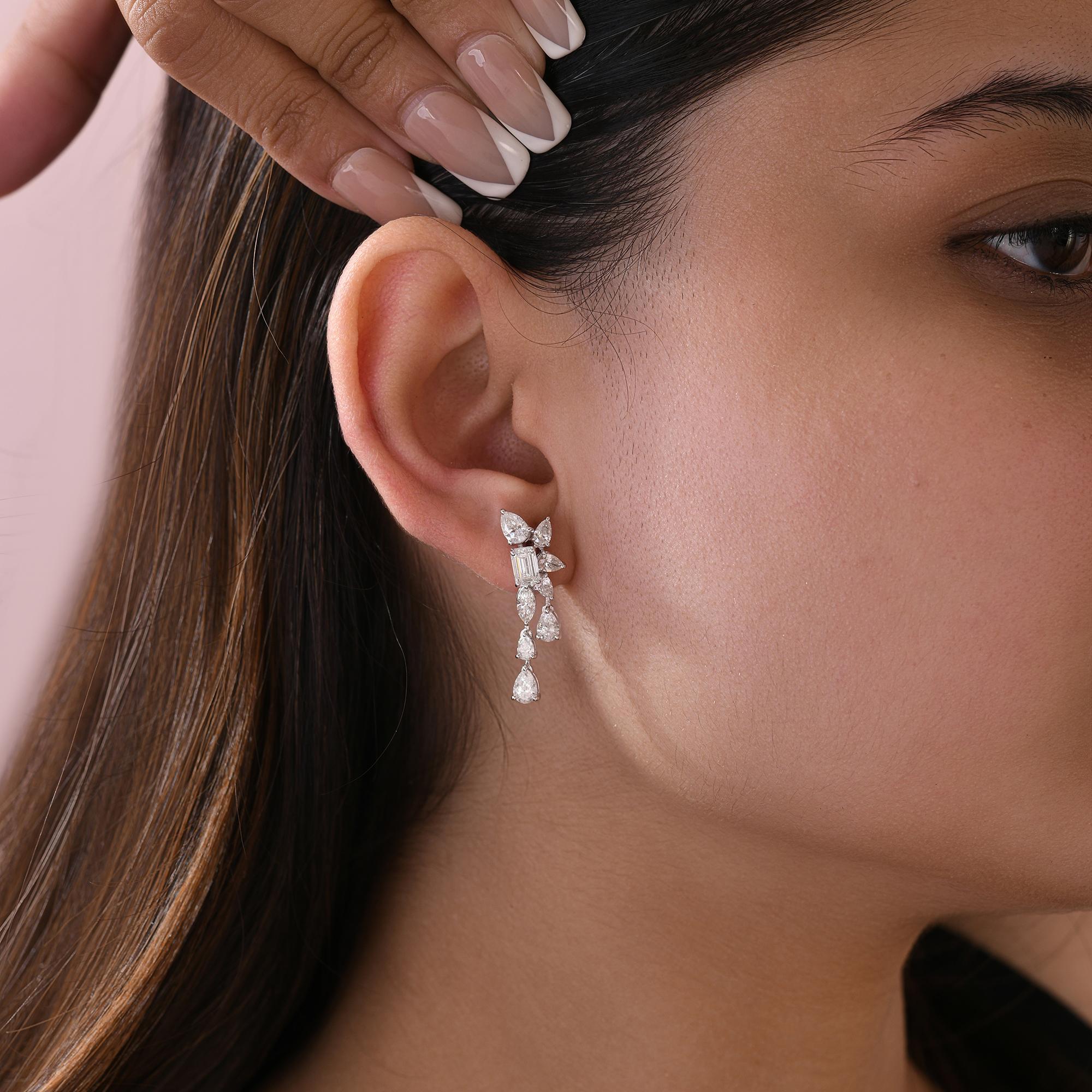 Natural 3.84 Carat SI Clarity HI Color Diamond Earrings 14 Karat White Gold Jewelry

Details
Item Code :- SEE-111401 (14k)
Gross Wt. :- 4.17 gm
14k White Gold Wt. :- 3.41 gm
Natural Diamond Wt. :- 3.84 Ct. ( SI Clarity 
HI Color )
Earrings Size