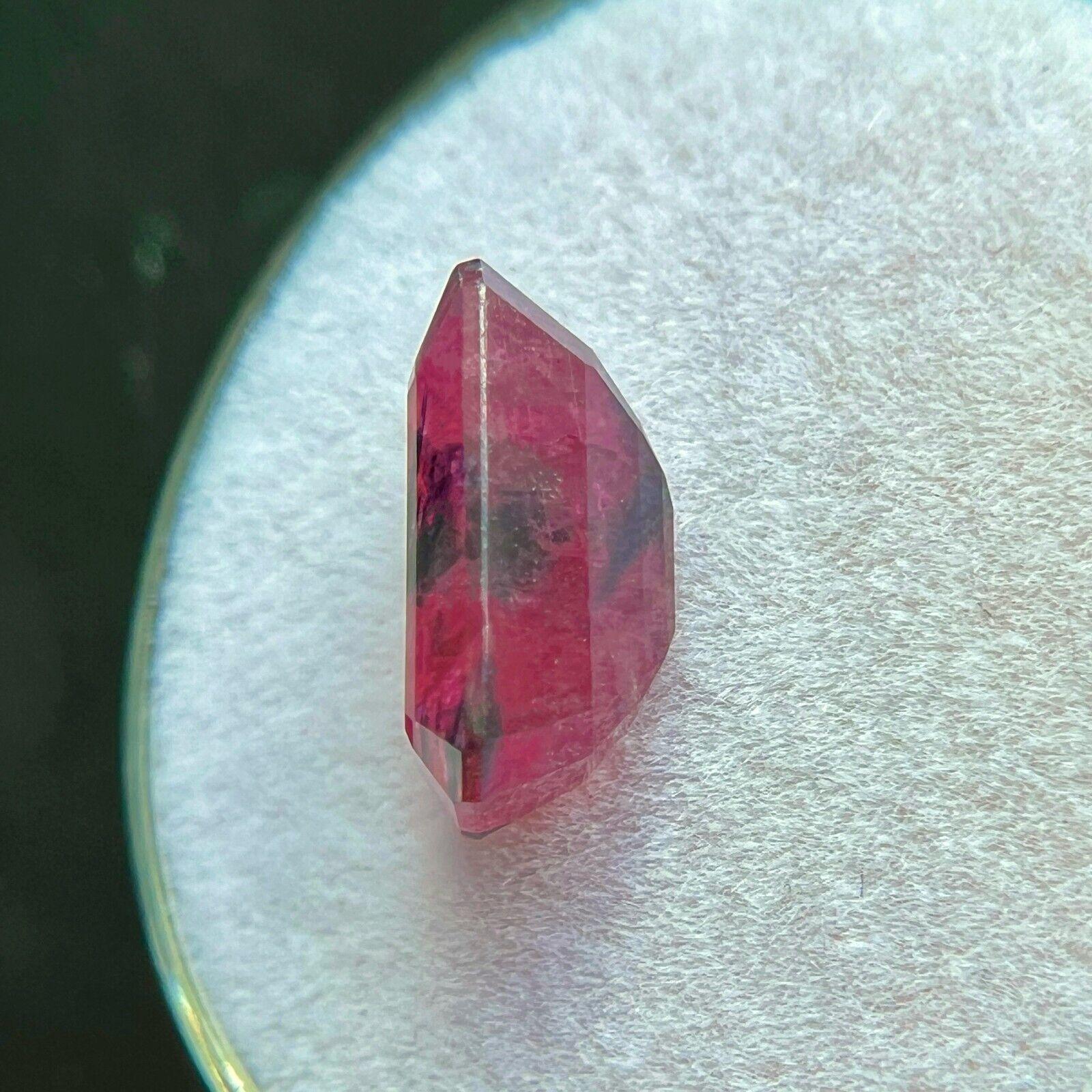 Natürlicher 3,98ct Saphir & Rubin Winza Blau Rot Oktagon Selten Unbehandelt Einzigartiger Edelstein 2
