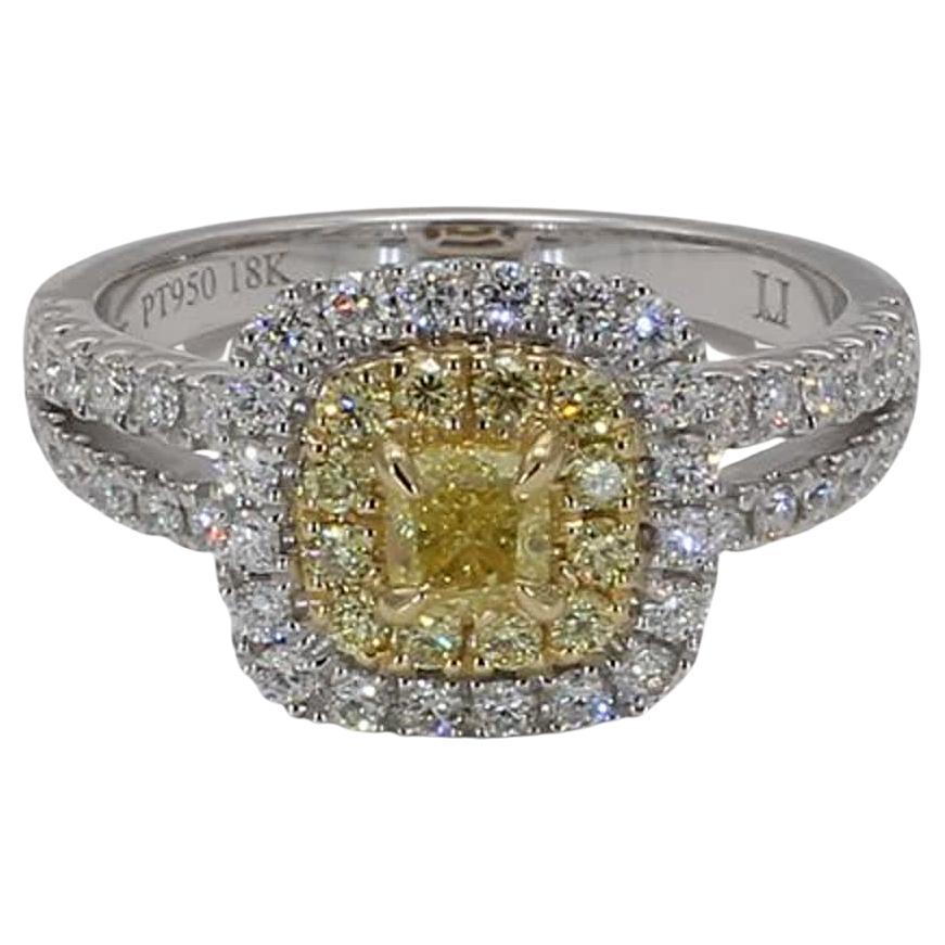 Yellow and White Diamond Bypass Ring at 1stDibs white gold diamond bypass ring