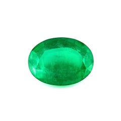 Natural 4.03 Carat Rare Deep Green Oval Cut Emerald Loose Gemstone