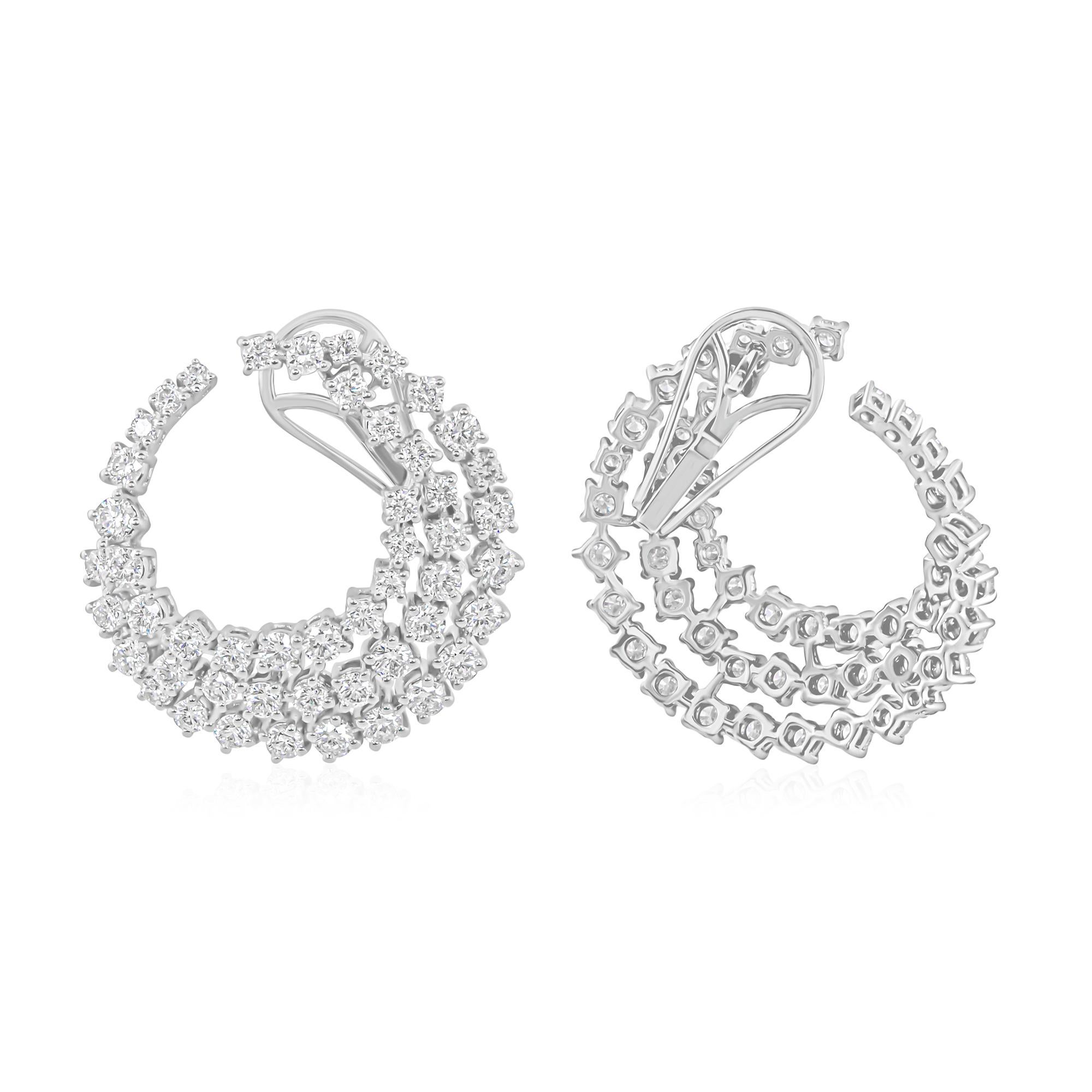 Cast from 14-karat gold, these exquisite earrings handset with 4.10 carats of sparkling diamonds.

FOLLOW SPECTRUM JEWELS storefront to view the latest collection & exclusive pieces. Spectrum Jewels is proudly rated as a Top Seller on 1stdibs with 5