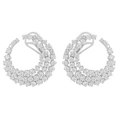 Natürlicher 4,10 Karat SI/H Diamant-Ohrringe aus 14 Karat Weißgold mit rundem Brillantschliff