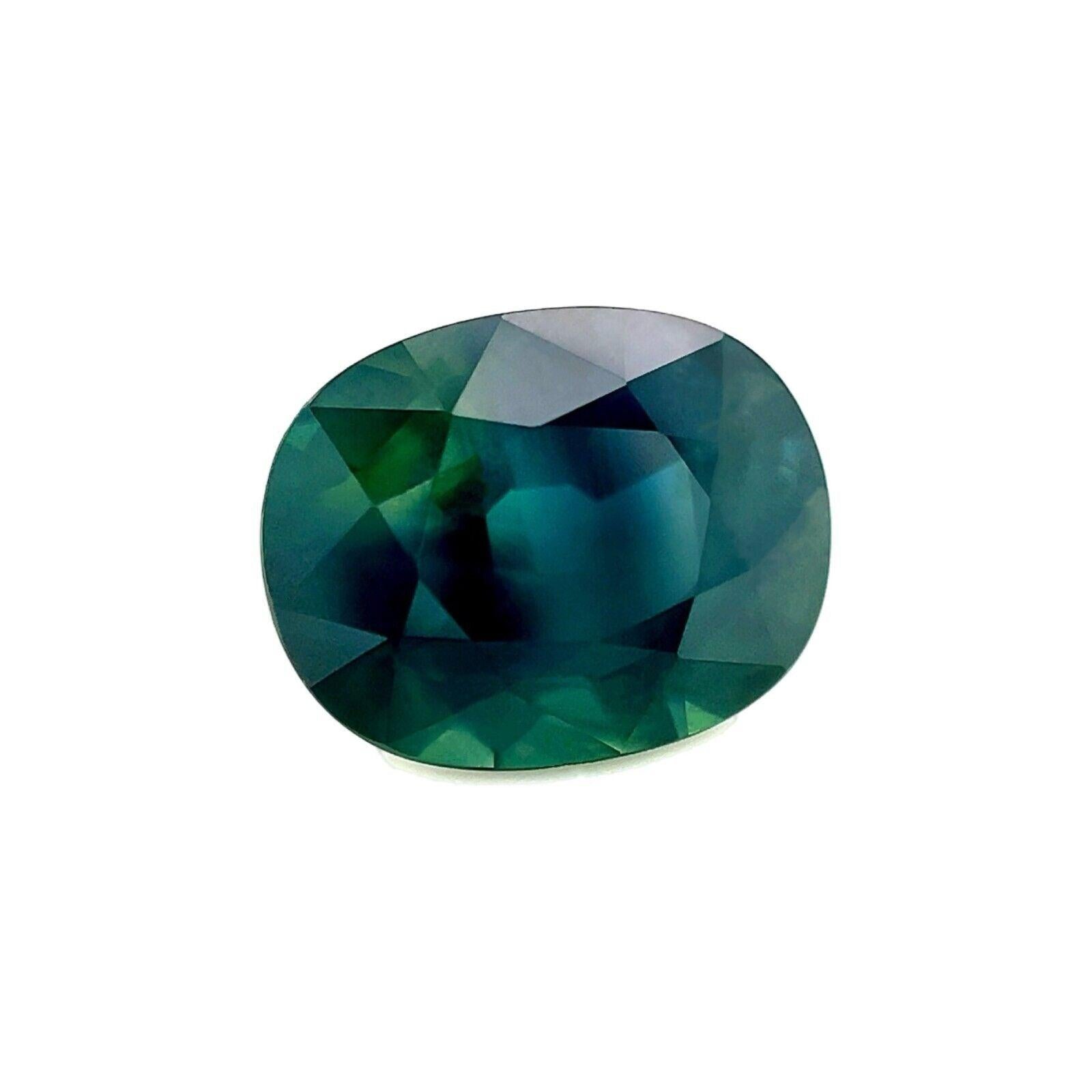 Natural 4.11Ct Deep Blue Green Sapphire Oval Loose Gemstone 10.6X8.3Mm

Natural Deep Blue Green Sapphire Gemstone.
4.11 Carat with a beautiful and deep blue green and very good clarity, with only small natural inclusions as seen in photos.
Also has