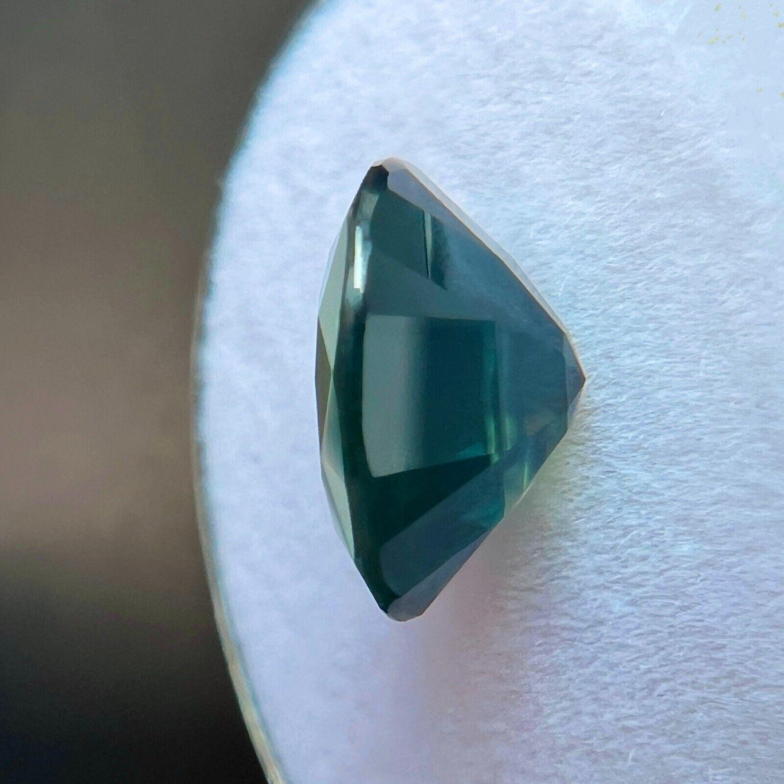 Natural 4.11Ct Deep Blue Green Sapphire Oval Loose Gemstone 10.6X8.3Mm For Sale 1