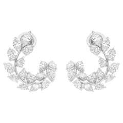 Orecchini di diamanti naturali da 4,25 carati SI/H con taglio ovale Brilliante, oro bianco 14 carati