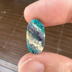 Natural 4.26 Ct Australian boulder opal mined by Sue Cooper