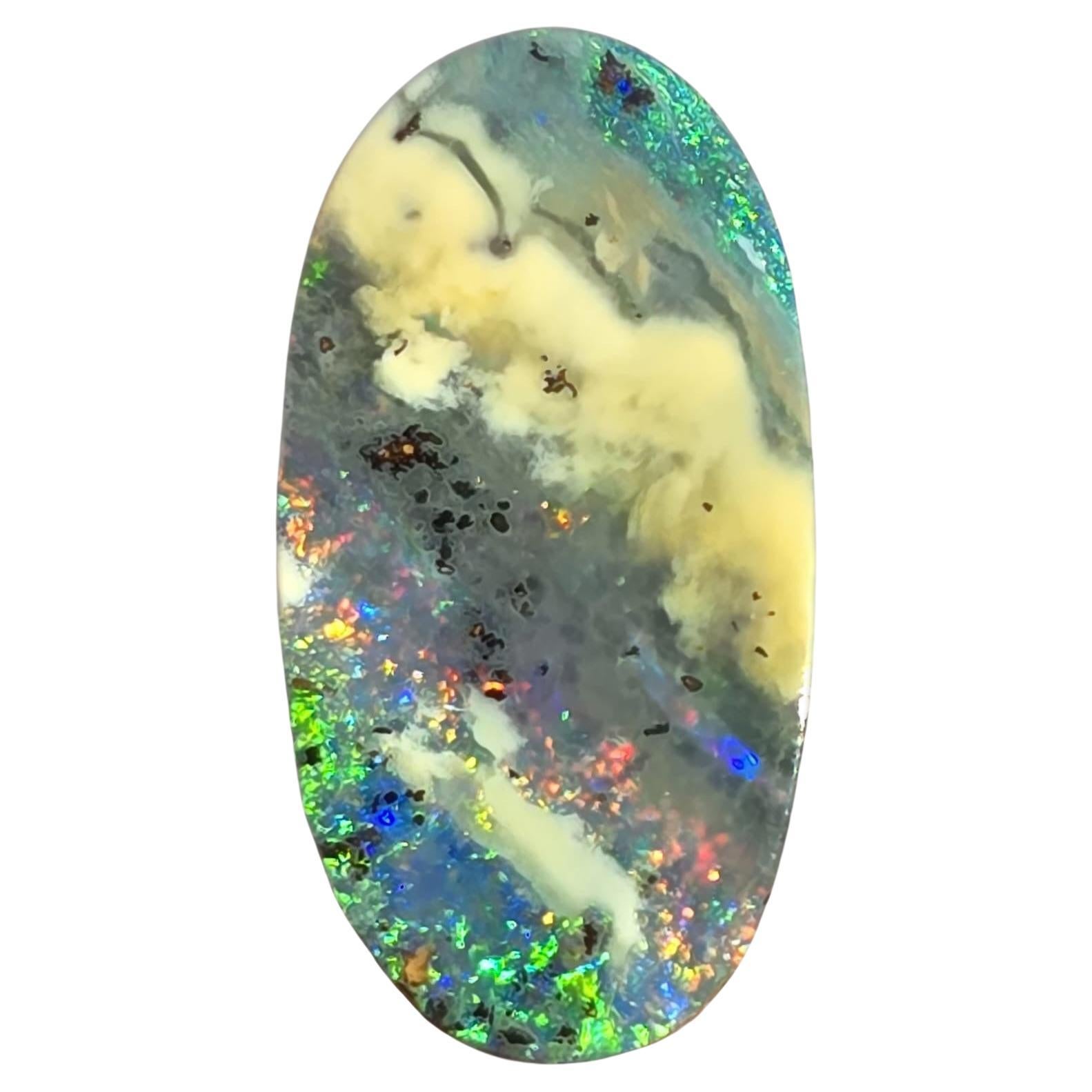 Natural 4.26 Ct Australian boulder opal mined by Sue Cooper For Sale