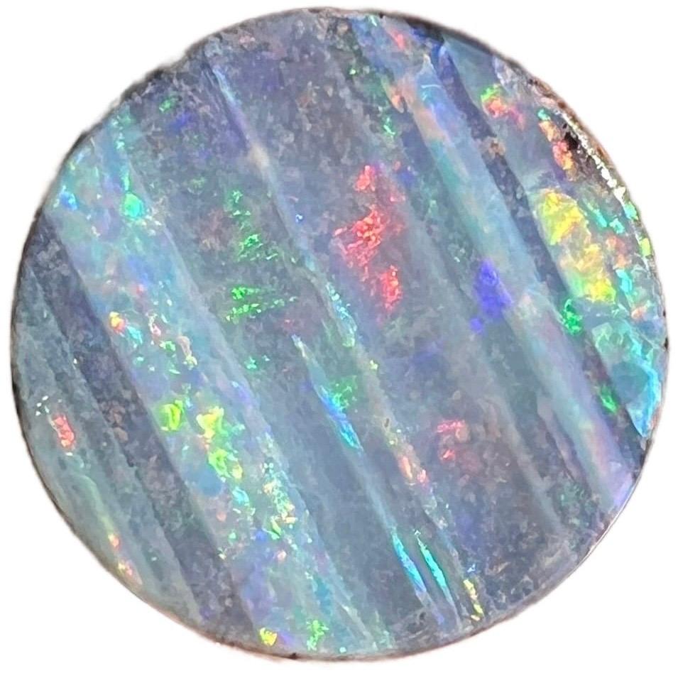 Natural 4.28 Ct Australian stripy circle boulder opal mined by Sue Cooper