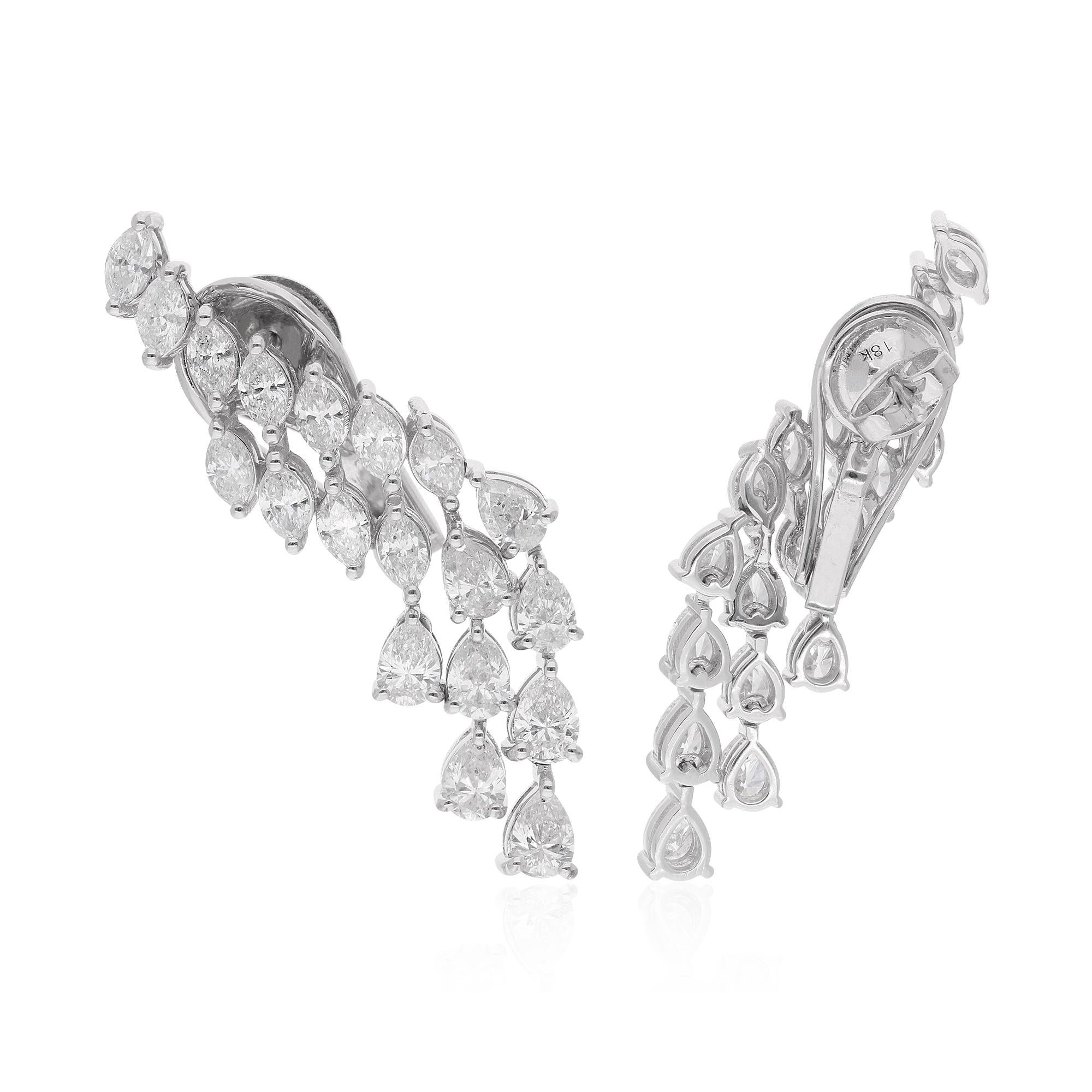 Set in 14 Karat White Gold, these earrings exude a luxurious and sophisticated appeal. The pristine white gold setting serves as the perfect backdrop for the dazzling diamonds, allowing their brilliance to take center stage.

Item Code :- SEE-13669E