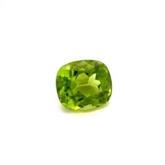 Natural 4.36ct Vivid Green Peridot Cushion Cut Loose Gem 13.4x7.7mm