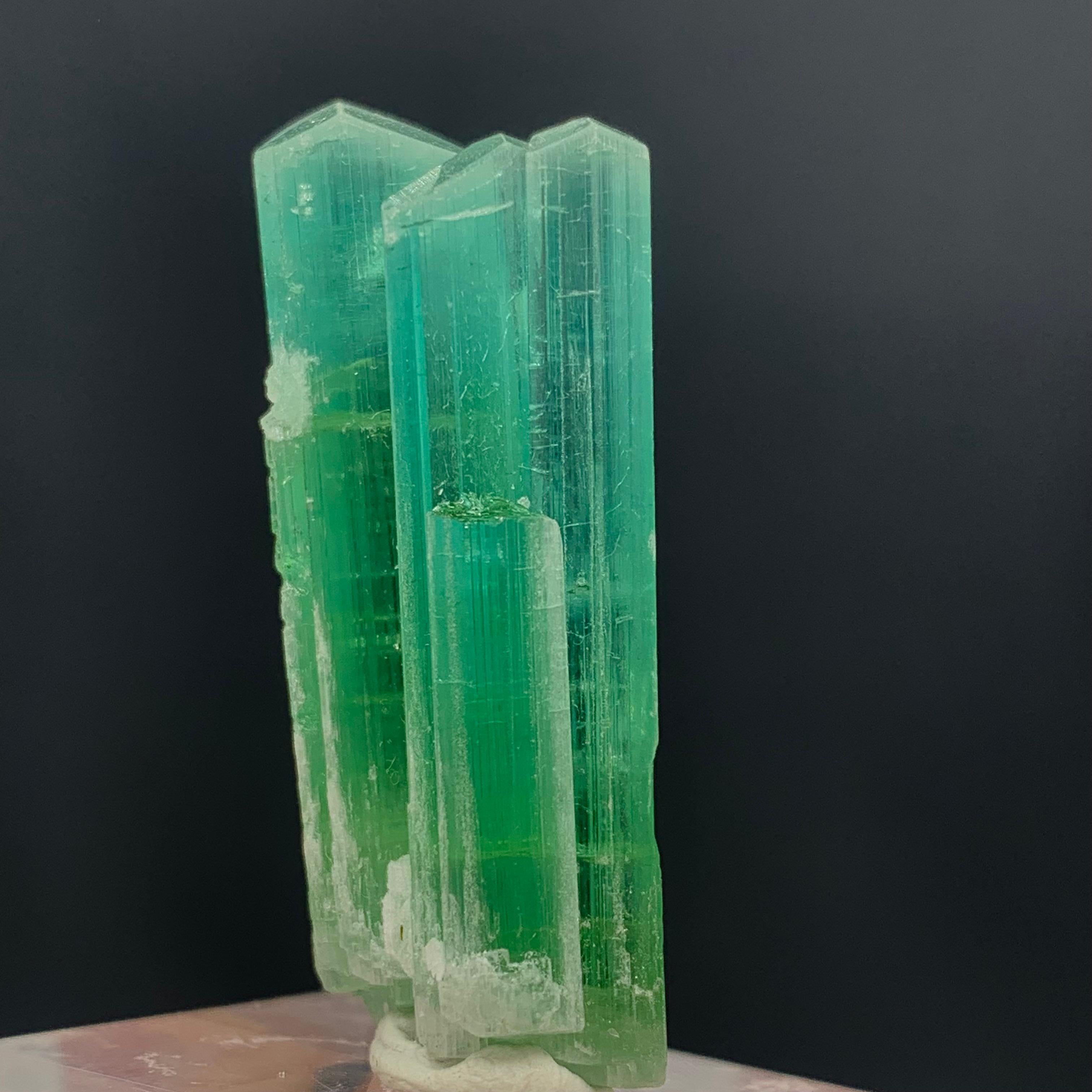 18th Century and Earlier Natural 44.30 Carat Bi Color Combined Tourmaline Crystal from Afghanistan For Sale