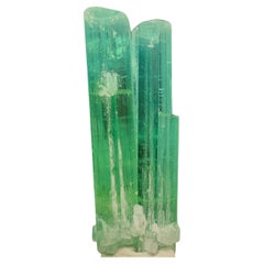 Natural 44.30 Carat Bi Color Combined Tourmaline Crystal from Afghanistan
