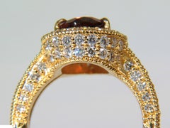 Natural 4.50 Carat Pink Tourmaline Diamond Ring Halo A+ Luster VS Prime 14 Karat