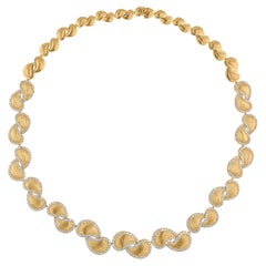 Collar de diamantes naturales de 4,55 quilates de oro amarillo de 18 quilates con claridad SI y color HI