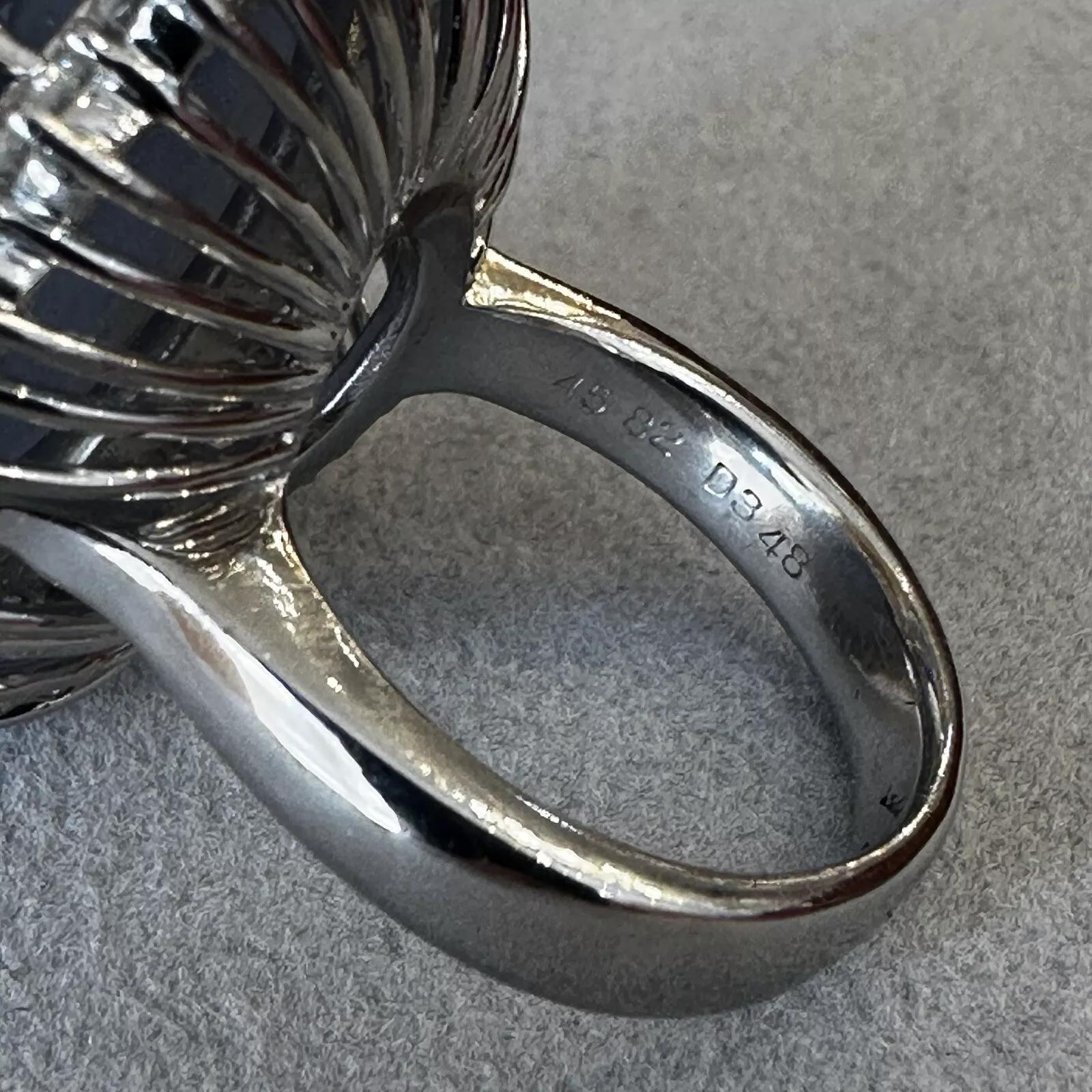Natural 45.82 carat Star Sapphire and Diamond Ring in Platinum 1