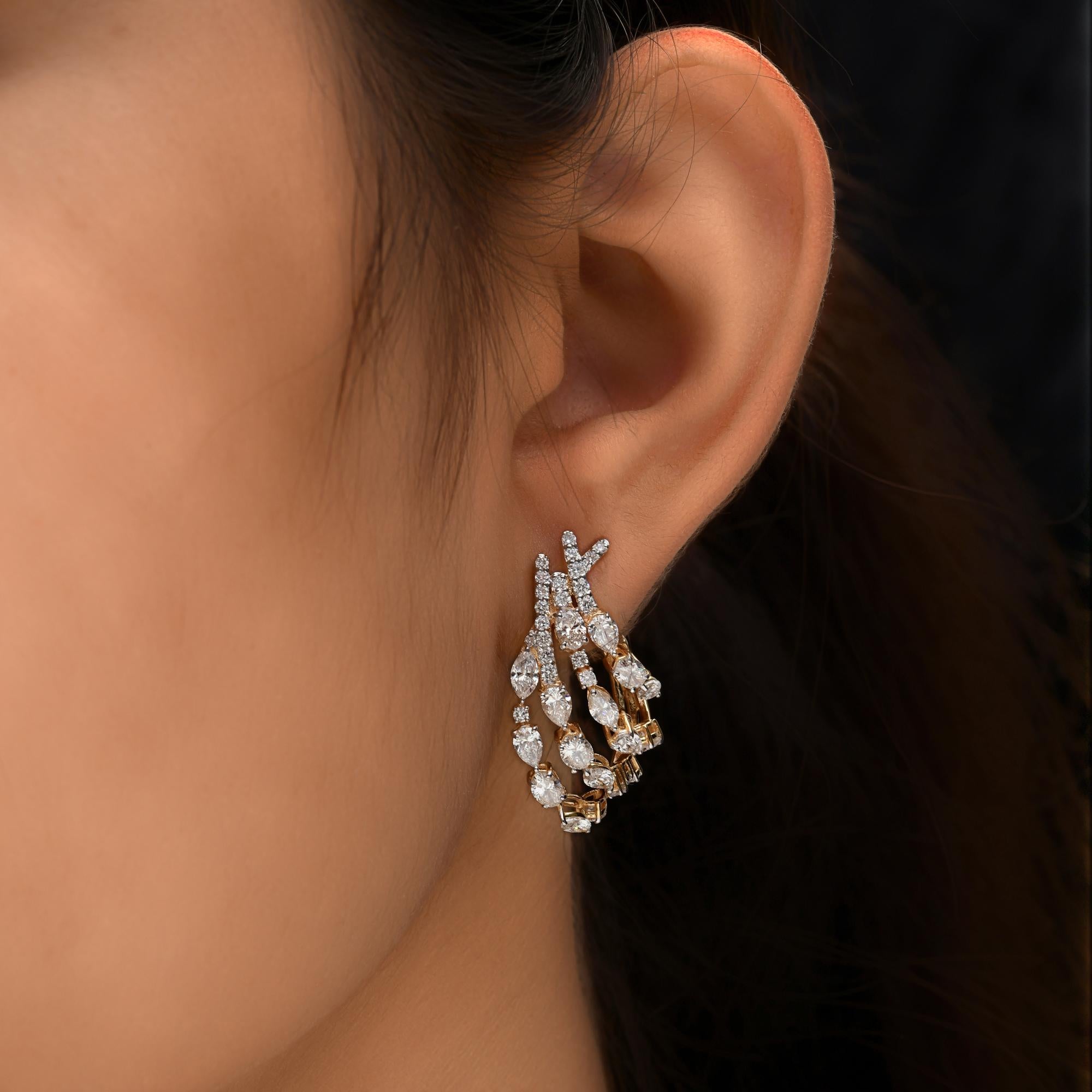 Cast from 14-karat gold, these exquisite earrings are handset with 4.67 carats of sparkling diamonds.

FOLLOW SPECTRUM JEWELS storefront to view the latest collection & exclusive pieces. Spectrum Jewels is proudly rated as a Top Seller on 1stdibs