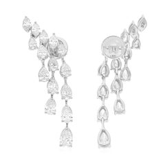 Orecchini con diamanti naturali da 4,72 carati, purezza SI e colore HI, in oro bianco 18 carati